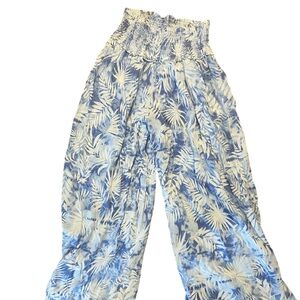 Ocean Drive Blue and White Tropical Pants